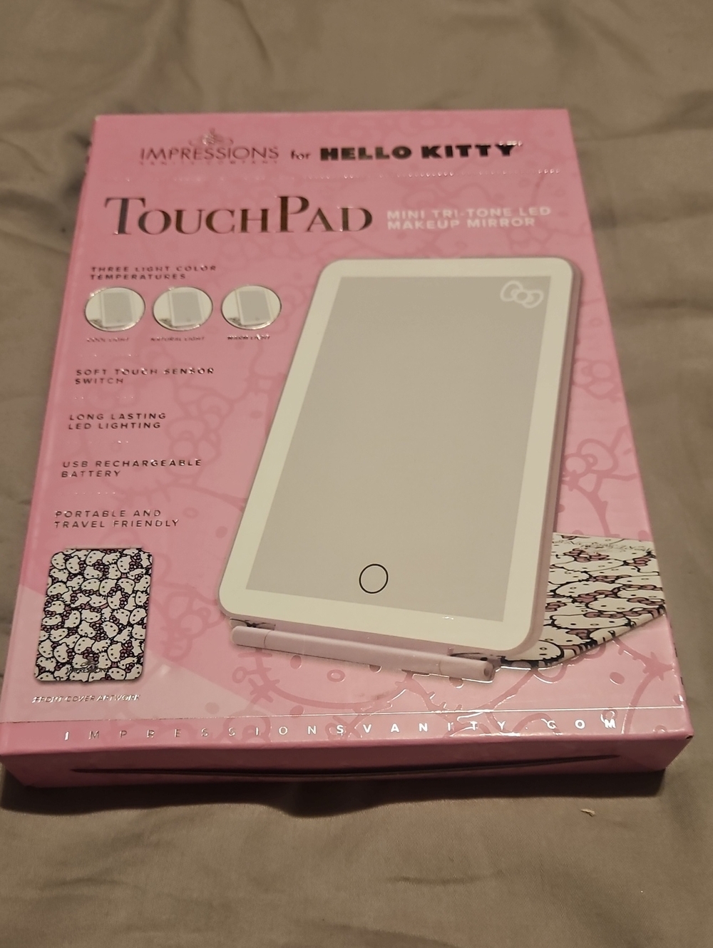 Impressions Hello Kitty Touch Pad Mini LED Makeup Mirror